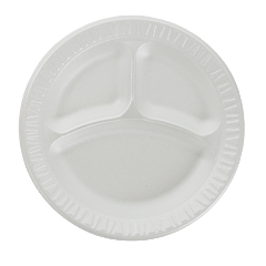 10.25" White UnlamiNaturaled ComposTable Plate 500/CS